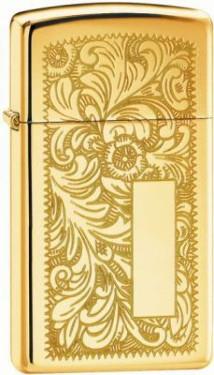 فندک زیپو Zippo 1652B VENETIAN SLIM HIGH POLISH BRASS